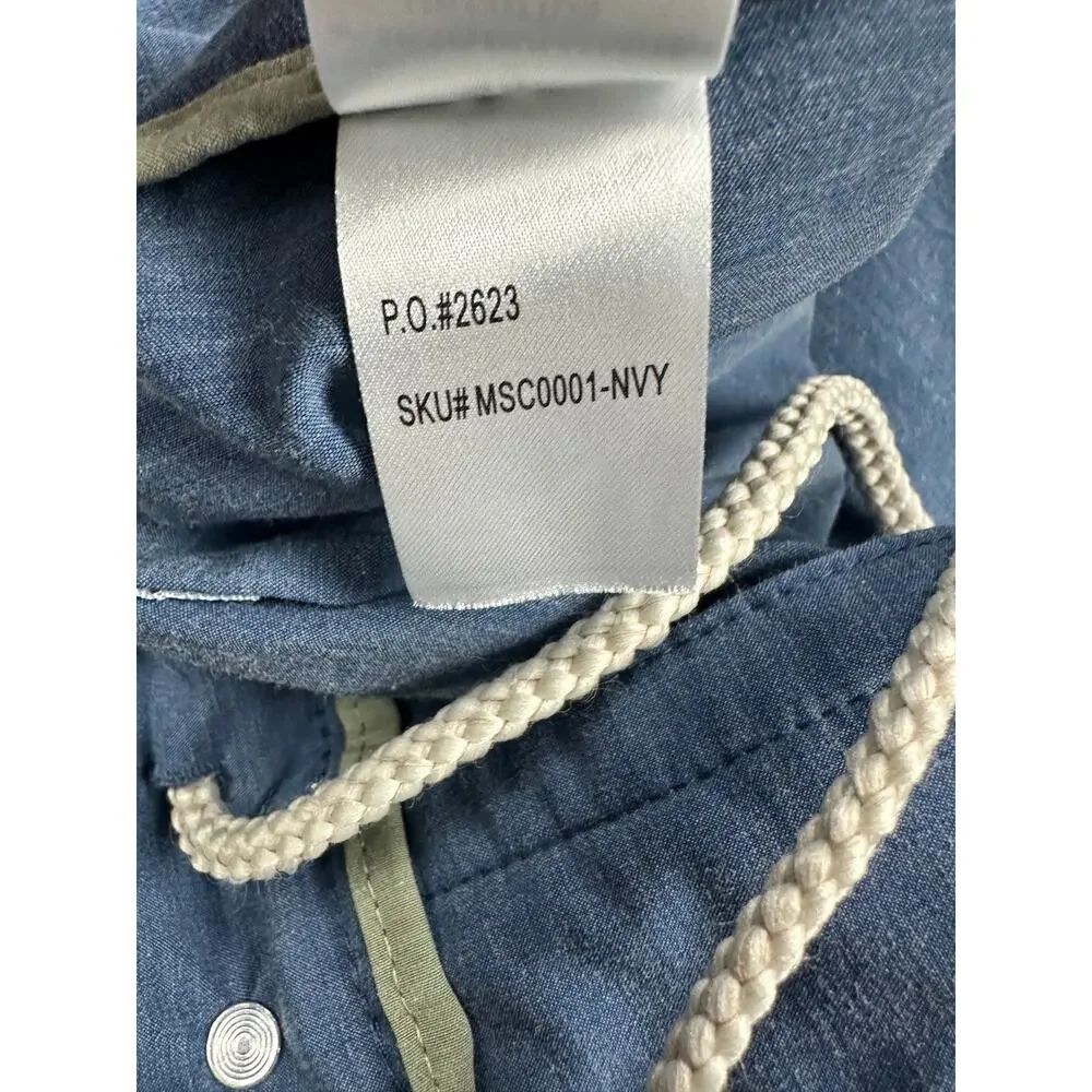 Faherty All Day Hybrid Drawstring Shorts Navy — Size 38